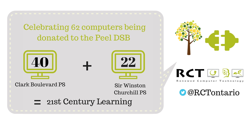RCT Donates 62 computers to Peel DSB Schools